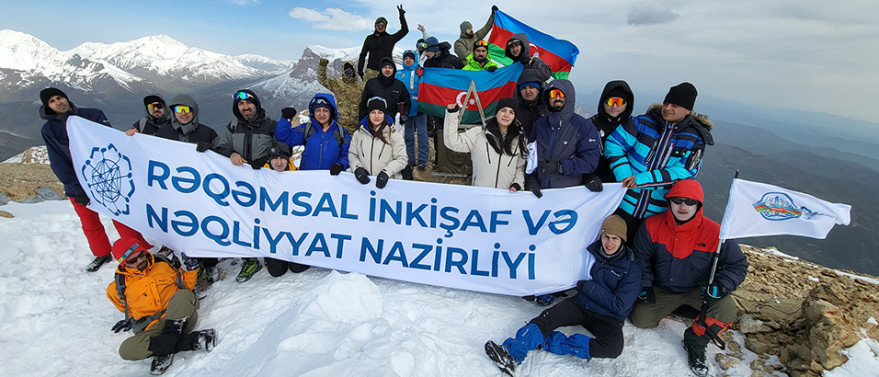 Representatives of Ministry of Digital Development and Transport marched to Heydar Peak