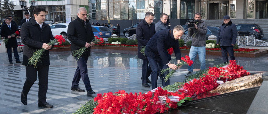 Staff of Ministry of Digital Development & Transport visited monument to Khojaly genocide