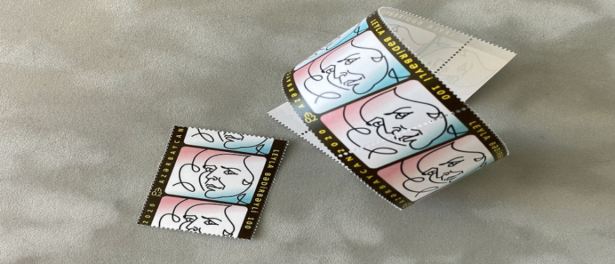 Postage stamp on occasion of 100th anniversary of outstanding actress Leyla Badirbeyli issued
