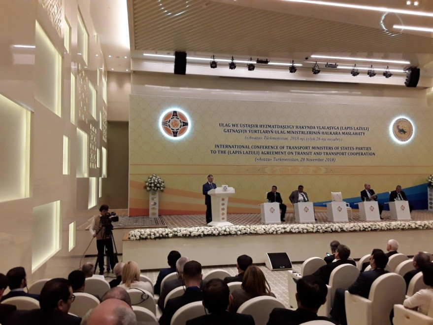 Azerbaijani delegation takes part in International Transport Conference in Turkmenbashi