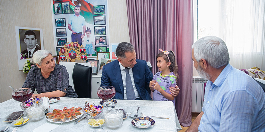 Minister Rashad Nabiyev visited martyr family in Guba