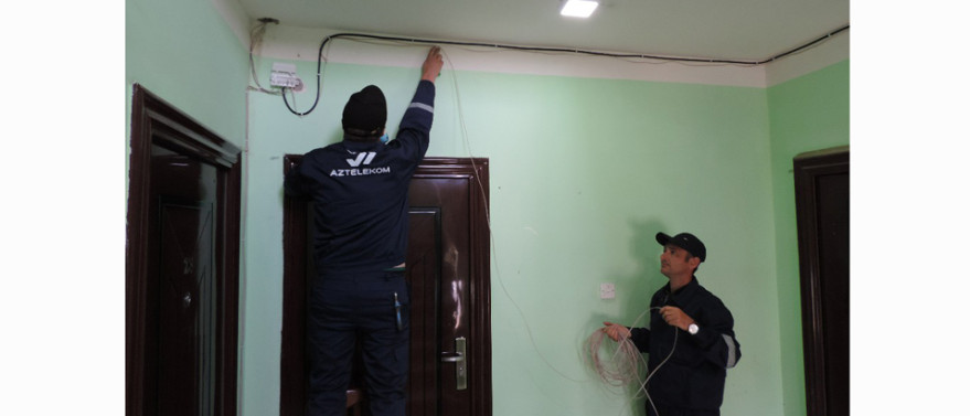 Building built in Guba for Garabagh war veterans provided with communication services