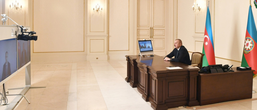 President Ilham Aliyev received Rashad Nabiyev in a video format on his appointment as Minister of Transport, Communications and High Technologies