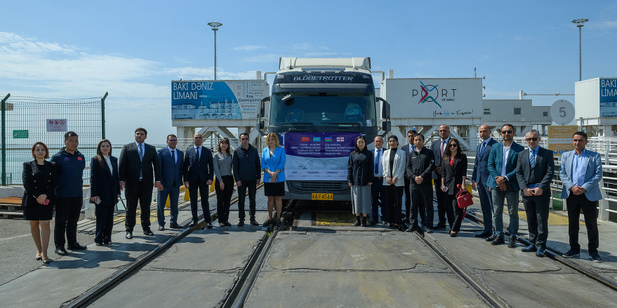 As part of pilot project “China–Europe Direct Express Crossing – Trans-Caspian Test Transportations”, first test transportations carried out
