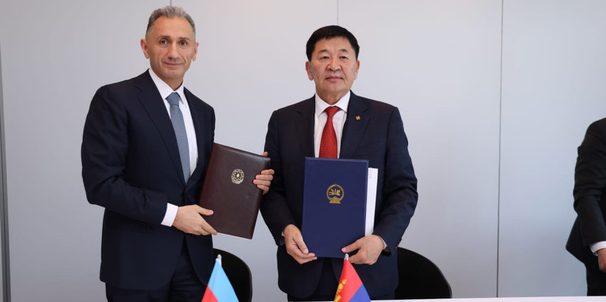 Minister Rashad Nabiyev Meets with Mongolia’s Minister of Roads and Transport in Germany
