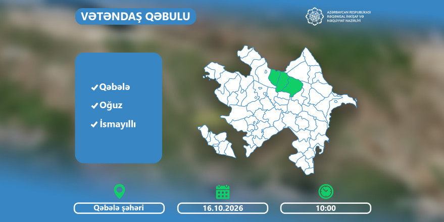 Nazir Rəşad Nəbiyev Qəbələdə vətəndaşları qəbul edəcək